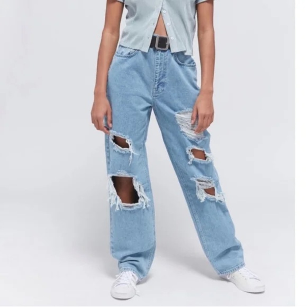 Urban Outfitters High Rise Baggy Distressed Jeans